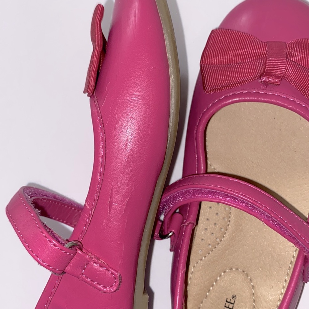 Cherokee Pink Kids Ballet Shoes with Bow. Size 11 Toddler. - Picture 6 of 7